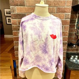 Clare V Tie-Dye Print Crewneck